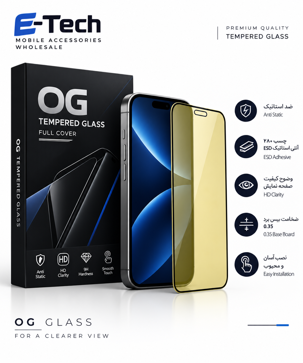 گلس OG Original سامسونگ A01 Core